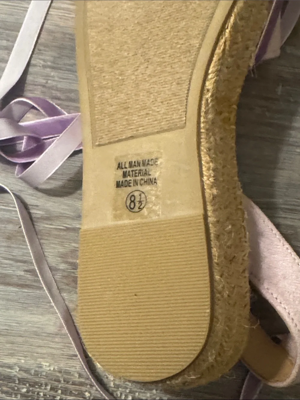 Lilac ankle tie Espadrille